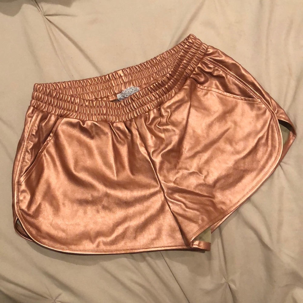 Light Pink Metallic Short